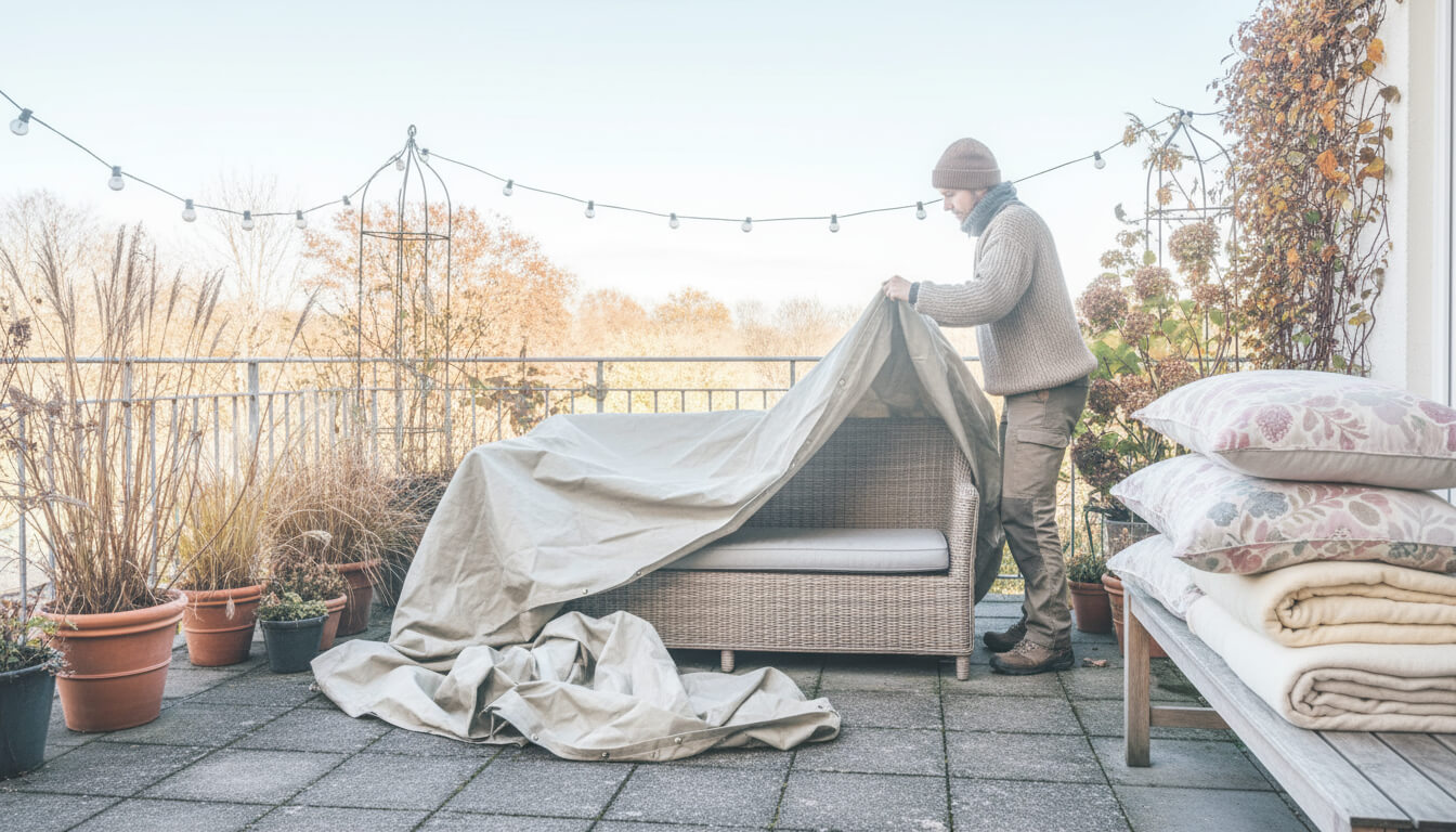 Terrasse winterfest machen